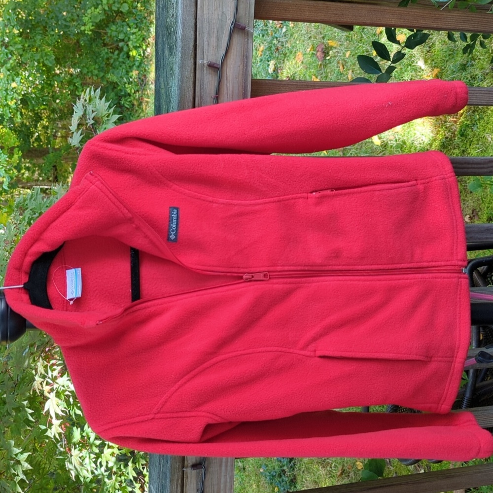 Columbia red fleece. X-small